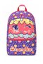 Purple Colored 3 Compartment Girls' School Backpack, 3-Piece Set with Lunch Box and Pencil Case - 3