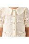 Sailor Collar Short Sleeves Peplum Top with Lace - 5