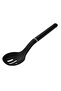 Slotted Spoon Onyx Black – Heat Resistant Non-stick Safe Nylon Slotted Spoon for Pasta, Vegetables, Grease & Liquids