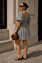 Large Besen Patterned Balloon Sleeve Dress - 5