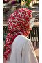 Cotton Pera Pattern Scarf - Cherry - 2