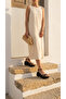 Women's Black Cross-Strapped Ankle Buckle High Platform Wedge Heel Summer Sandals - 8