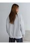 Women's Gray Moment Day Printed Oversize Sweatshirt - 2
