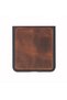Bloomcase Flex Saddle Brown Genuine Leather Samsung Galaxy Z Flip 7 Case (6.9"-4.1") - 4