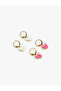 2-Piece Hoop Earring Set with Butterfly Charms - 2