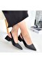 Morji Black Skin Heeled Shoes - 4