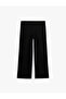Normal Waist Viscose Blended Stoned Wide Leg Sweatpants - 6