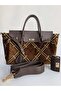 Bag Kilim and Brown Leather - 7