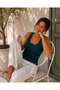 U Neck Ribbed Camisole Cotton Women's Undershirt Wrn - 2