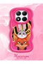 Redmi Note 14 Pro 4g Compatible Case with Camera Protector Red Silicone Couple Phone Case Rabbit Pattern - 2
