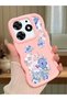 Tecno Spark 10 Pro Compatible Case Camera Protector Pink Silicone Couple Phone Case Floral Pattern