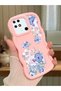 Redmi 10C Compatible Case Camera Protector Pink Silicone Couple Phone Case Floral Pattern