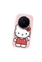 Vivo X300 Pro Compatible Case Camera Protector Pink Silicone Couple Phone Case with Kitty Pattern - 3