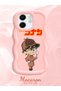 Infinix Smart 9 Compatible Case Camera Protector Pink Silicone Couple Phone Case Conan Pattern - 2
