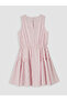 Original Oval Neck Striped Mini Dress - 6