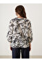 Original Women's Floral Blouse with Open Collar - 4