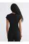 Esvab • Modern & Distinctive Zero Roba Collar Ruffled Textured Blouse - 8