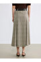 Two Mt Shop Quality Patterned Skirt with Belt at the Waist - 4