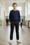 Boys' School Trousers, Elastic Waist, Lycra Polyviscon Fabric, Classic Cut, Flexible and Comfortable School Uniform - 2