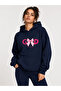 Good Ribbon Printed Hooded 2 Thread Raster Sweatshirt
