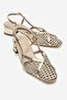 Lenvor Gold Mesh Women's Heeled Sandals