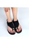 Oliwa Black Suede Flip-Flop Sandals - 8