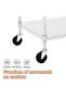 Heavy Duty 2-Tier Metal Utility Cart for Office – Commercial Rolling Storage Trolley with Wheels, High Handle, Adjustable Wire Shelves, Durable Steel Construction – 2-Layer High Handle - 5