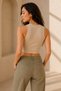 Women's 2-Piece Ribbed & Cotton Crew Neck Sleeveless Crop Tank Top - 8