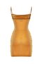 Alya Drapeli Glitter Jersey Strap Mini Dress Gold - 5