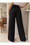 Women's High Waist Front Tie-Detail Wide Cut Linen Pants - 2