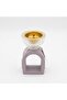 Chalk & Glass Incense Burner Arch Base - 12×6 cm - White / Black / Lavender - 5
