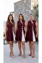 Women's Half Turtleneck Window Cutout and Double Color Detail Mini Dress - 3