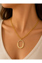 316L Stainless Steel Chain Necklace with Nal Figure and Stone
