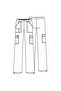 Core Stretch Wwe4005 Women's Scrubs Pants – Imported, 60 ° Washable in C, 2-Way Flexible, 7-Pocket Doctor/Nurse Single Bottom - 5