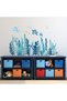 ® 5 Sheets 3D Under The Sea Seaweed Wall Decals Sea Turtles Wall Stickers Ocean Grass Jellyfish Fish Removable Wall Decoration, 45x150 cm - 2