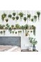 Hanging Green Plant Wall Stickers, 3D Bonsai Potted Succulent Plants Leaves Wall Decals, Peel and Stick Leaf Cactus Stool Decor, Removable Wall Art Mural for Kitchen Home Office Bedroom - 5