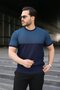 Men's Color Blocked Crew Neck Short Sleeve Knitwear T-Shirt