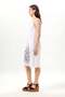 Strappy Yazgı Şile Bezi Summer Short Embroidered Dress White Byz - 5