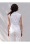 Peak New Season White Pleated Waist-Fitted Women's Shirt - 4