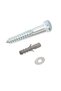 10 Pcs Galvanized (G.I) Hex Head Coach Screws with Washer & Plug Wood Working for Holding Together Heavy Timber & Concrete Working (6mm, Length 1-1/2 inch) - 2