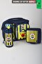 Licensed Yellow Collection 3D Printed Handle Folder Bag, Steel 500 ml Water Bottle and Nutrition Container Set