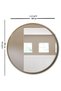 Round shaped Wall Mirror 100cm x 100cm With Aluminum Frame, Modern Room Decor For Entryways, Washrooms, Living Rooms And More, Golden - 5