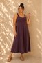 Women's Wide Collar Lyocell Soft Textured Stretchy Dress with Elastic Straps - 4