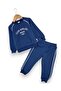 Boy's Embroidered Seasonal 2-Strap Compact Tracksuit Set for Ages 2-3-4-5-6-7-8-9-10 - 2
