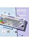 لوحة مفاتيح ميكانيكية لاسلكية ATTACK SHARK ajazz AK820 Pro قابلة للتبديل السريع مع شاشة TFT وأزرار بإضاءة RGB خلفية - 6