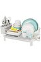 Dish Drying Rack for Kitchen, Space-Saving Dish Rack with 360 Degree Rotatable Swivel Drain, - 7