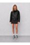 Women's Oversized Belted Leather Jacket - 2
