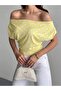Women's Off-Shoulder Polka Dot Gathered Blouse