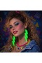 80S 90S Retro Neon Green Lightning Earrings 10 cm - 2
