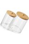 Portable Acrylic Cotton Swab Organizer & Transparent Round Pad Storage Jar - 4